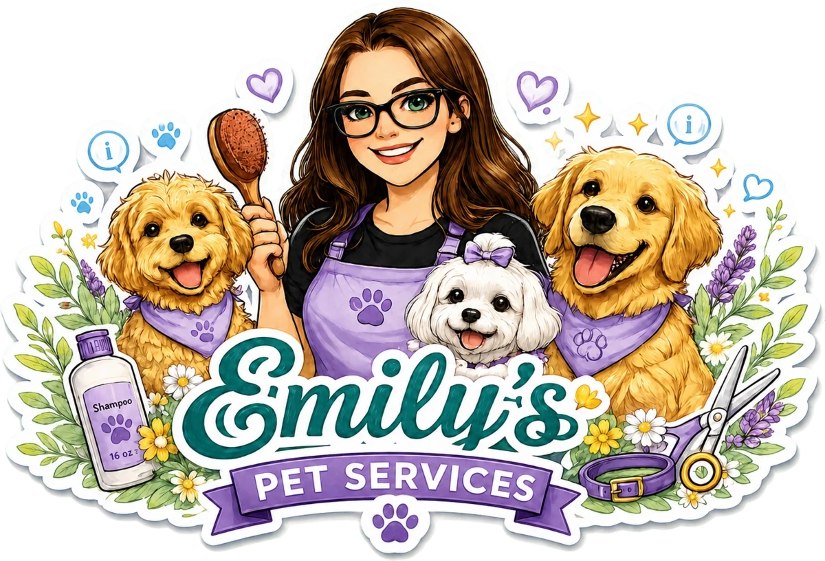 Emily's Pet Services illustrated logo